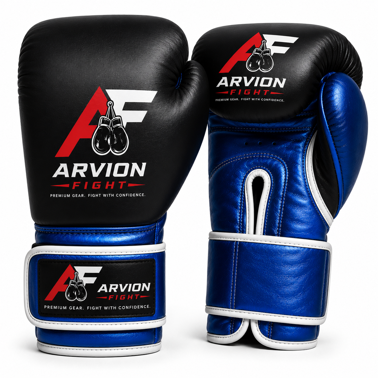 ArvionFight Apex Performance Boxing Gloves – Black & Blue