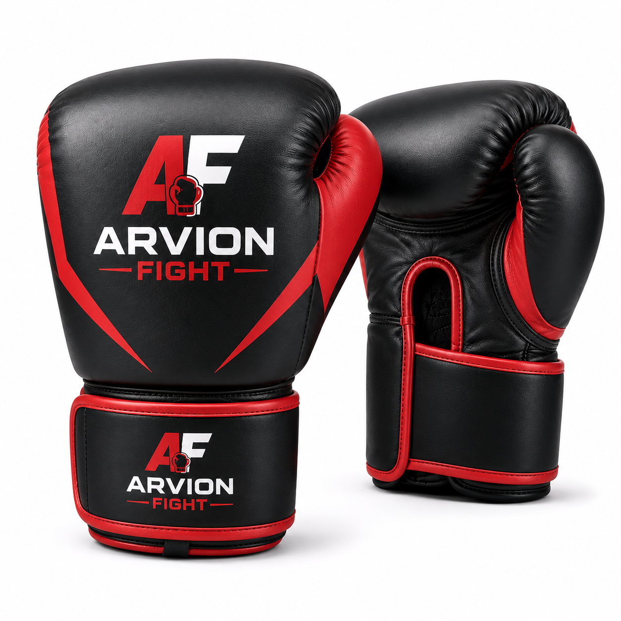 ArvionFight Elite Strike Boxing Gloves – Black & Red